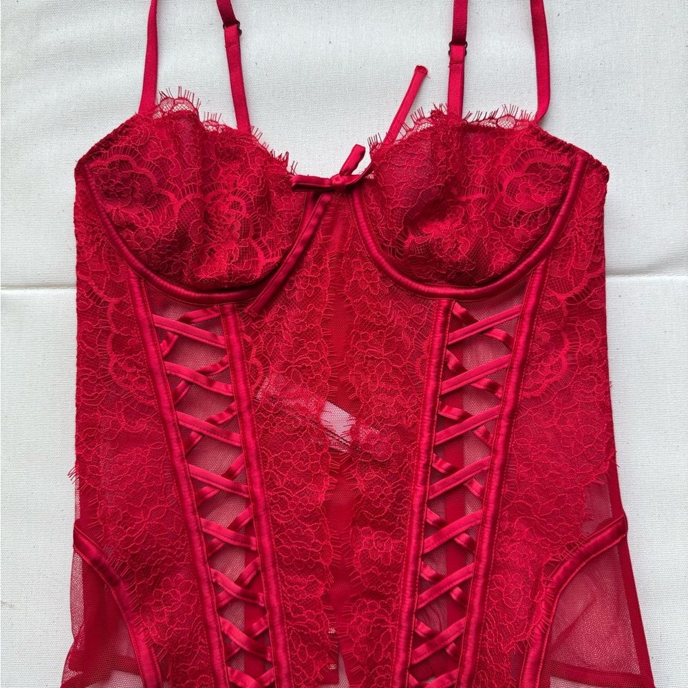 Victoria's Secret red corset top